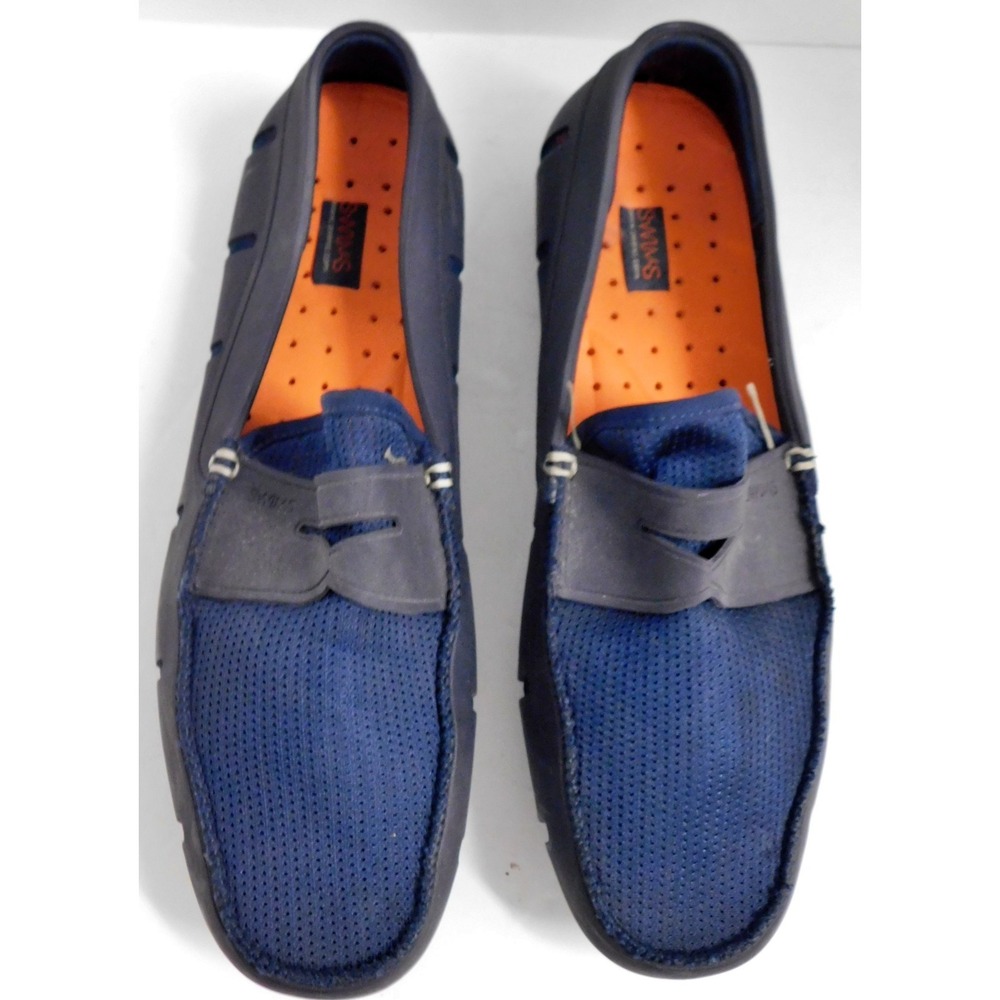 Swims Mens Penny Loafers Shoes Navy Blue Size 12